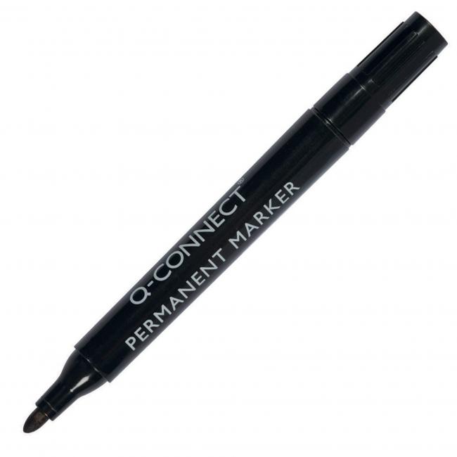 Permanent marker Q-CONNECT round tip black