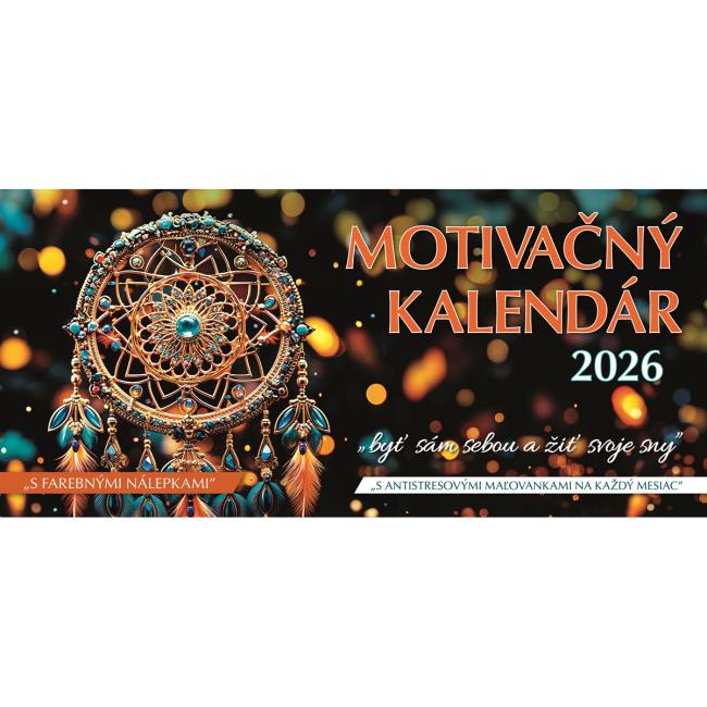 [S24] Stolový stĺpcový kalendár 29,7 x 13,8 cm - Motivačný 2026
