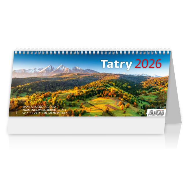 Table column calendar 32.1x13.4 cm - Tatras 2026