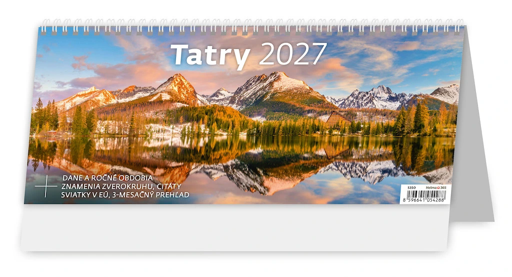 Kalendár stolný 32.1x13.4 cm - Tatry 2027