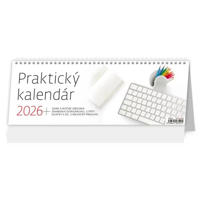 Stolový stĺpcový kalendár 33,6x12,1 cm - Praktický 2026