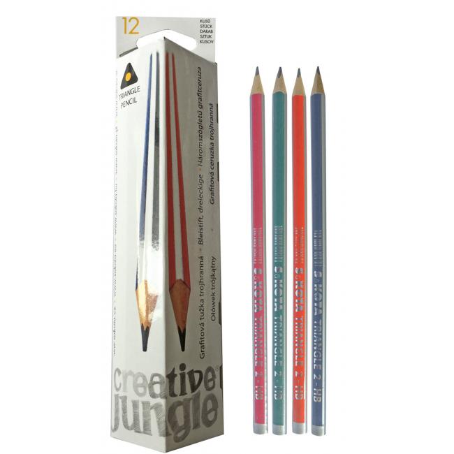 Pencil graphite Sakota triangular without rubber HB 12 pcs