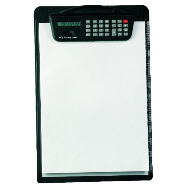 A4 writing pad with calculator black