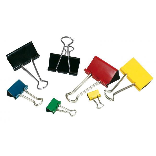 [SA421250] Klipy na dokumenty 25mm farebné 12ks