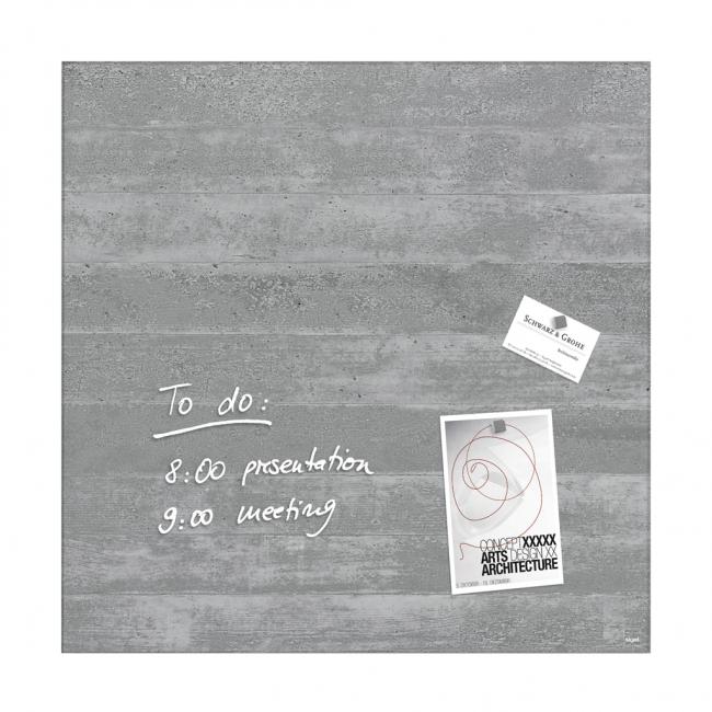 [SI000168] Sklenená doska artverum 48x48cm zavesený betón