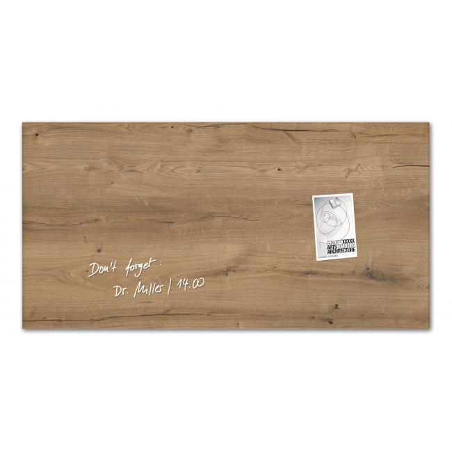 [SI000258] Glass board artverum 91x46cm natural wood