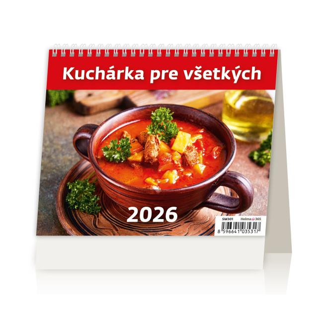 Lined table calendar 17.1x13.9 cm - MiniMax Cookery for all 2026