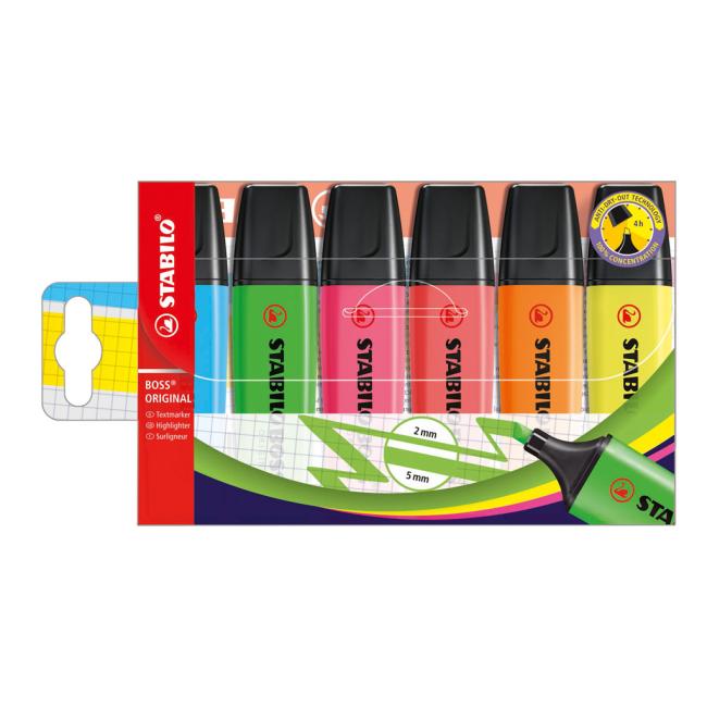 Highlighter set STABILO BOSS ORIGINAL 6S