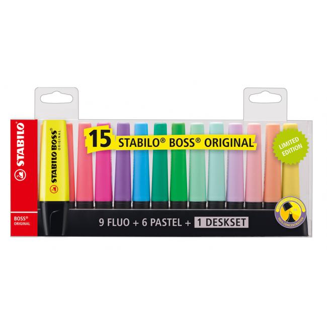 Set of highlighters STABILO BOSS ORIGINAL 15
