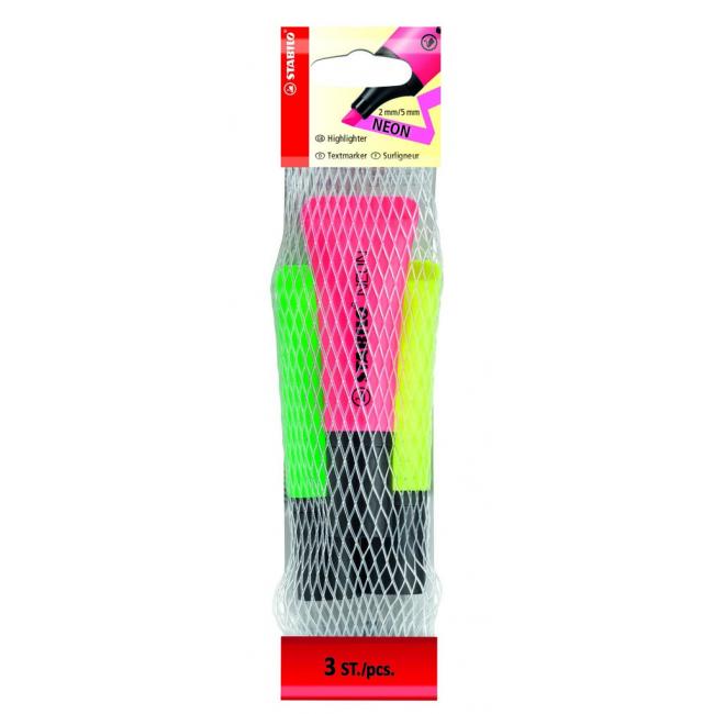Set of highlighters STABILO NEON 3S