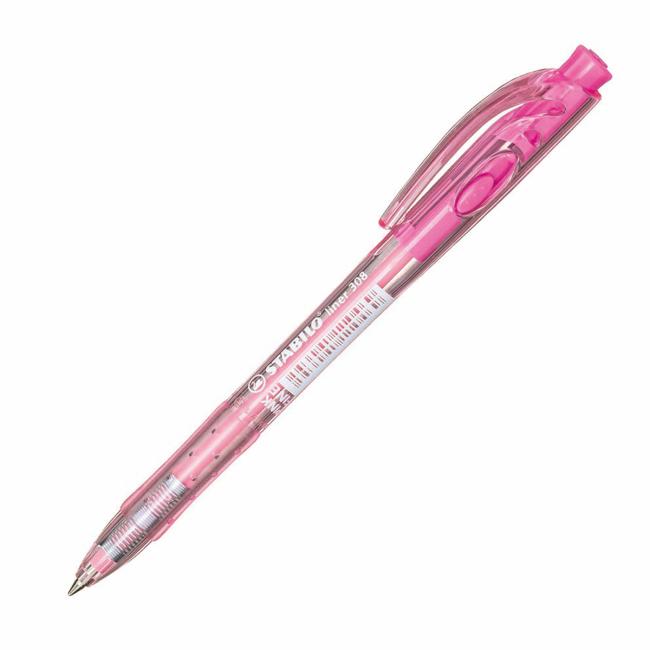 [ST030856] Ballpoint pen STABILO Liner 308 pink