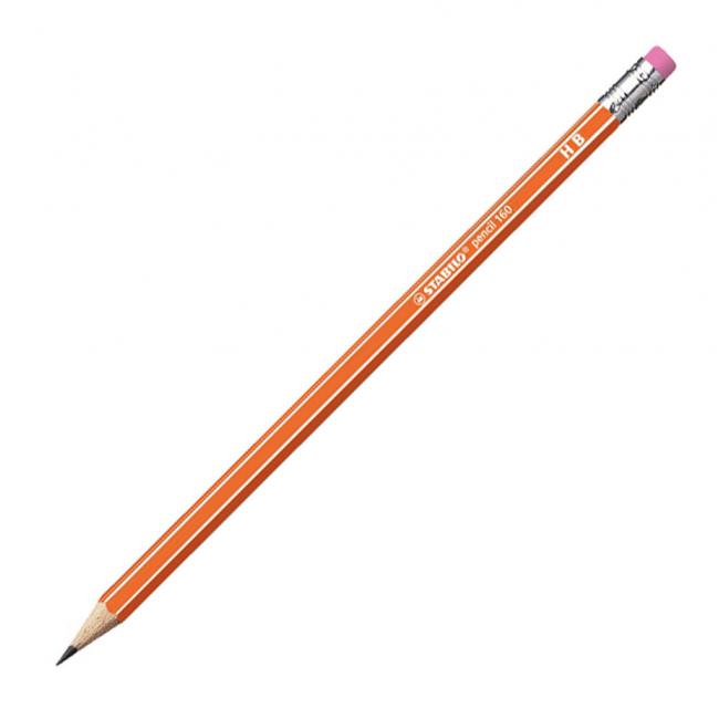 [ST216003] Pencil STABILO 160 HB with rubber orange 12 pcs