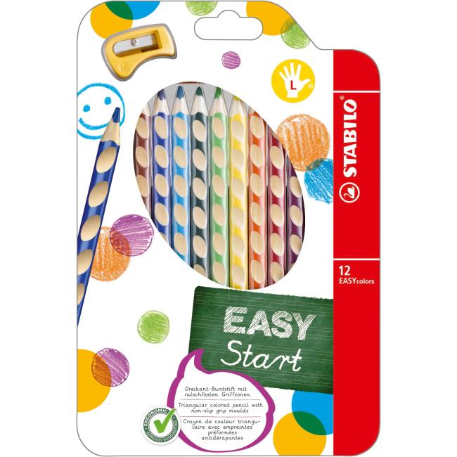 [ST331012] Wooden crayons STABILO EASYcolors L, set of 12 pcs