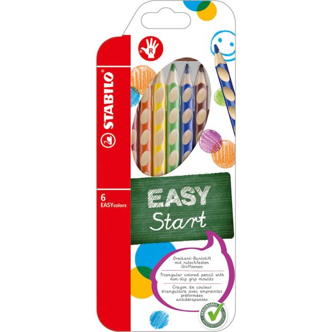 Wooden crayons EASYcolors P 6 set