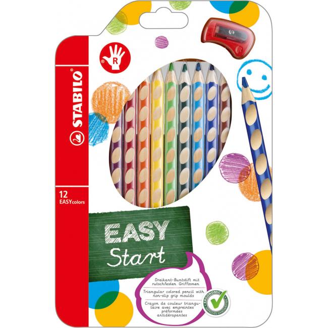 Drevené pastelky STABILO EASYcolors P. sada 12 ks