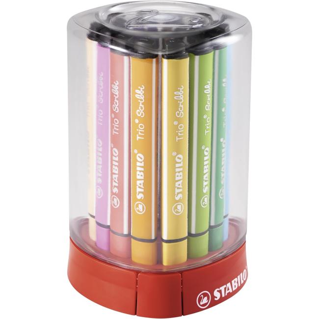 [ST368012] Markers STABILO Trio Scribbi desk set 12 pcs