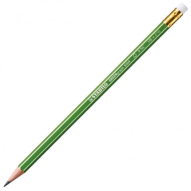 STABILO GREENgraph HB pencil with eraser 12 pcs