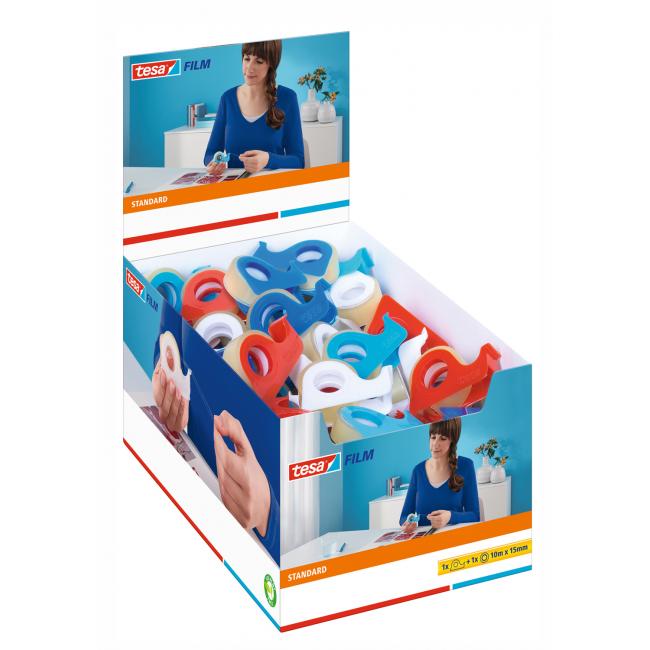 TESA adhesive tape 15 mm x 10 m with dispenser