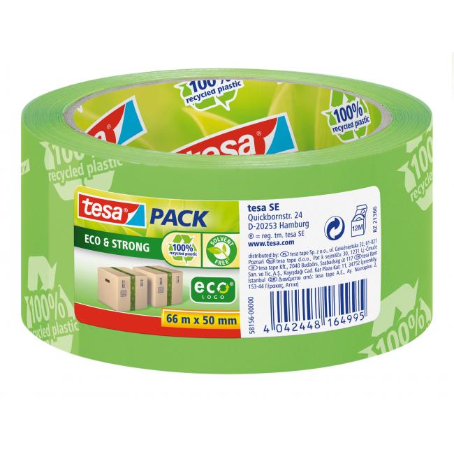 Packaging adhesive tape TESA Eco Strong 50 mm x 66 m green