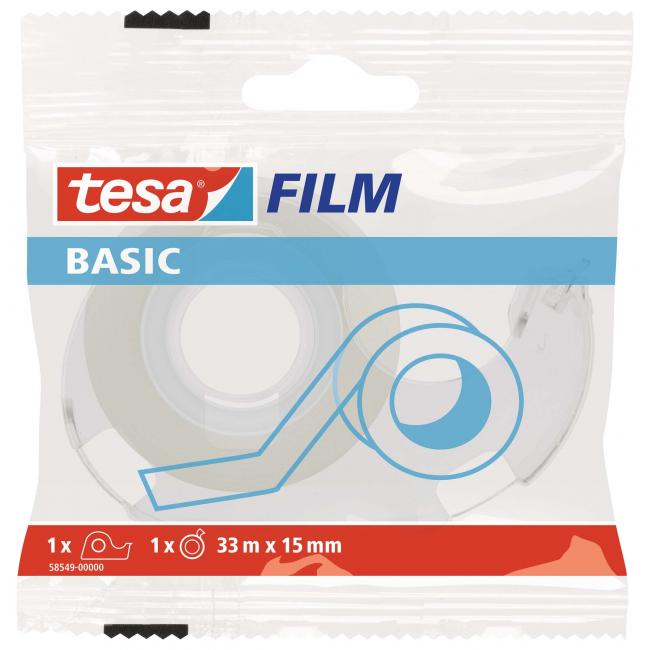 [TE058549] Lepiaca páska TESA basic 15 mm x 33 m s odvíjačom