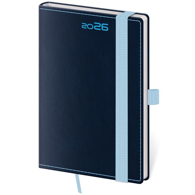 DOUBLE BLUE weekly pocket diary A6 9x14cm 2026