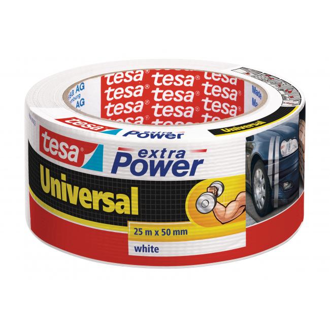 [TE563882] Textile tape TESA strong adhesive white 50 mm x 25 m