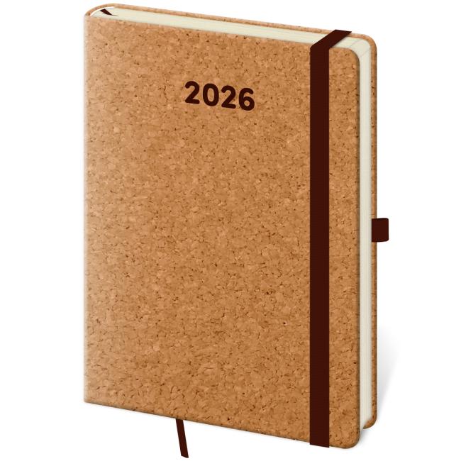 Diary Cork with tabs weekly A5 14.5 x 20.5 cm 2026