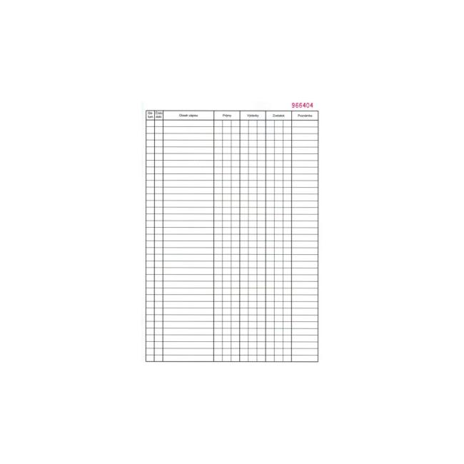 [TL034000] Pokladničná kniha, A4, číslovaná, bez prepisu, 50 listov