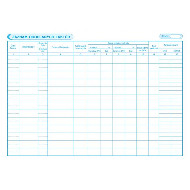 Book of sent invoices, A4, 30 sheets