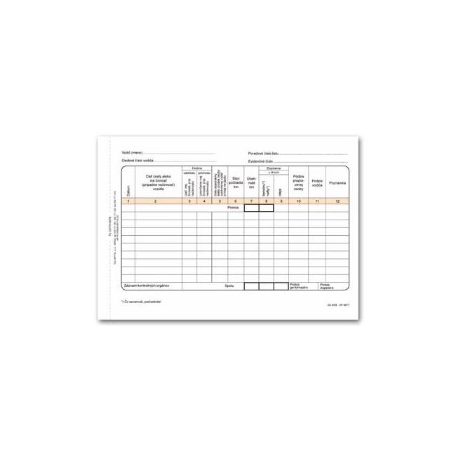 Record of passenger vehicle operation, self-transcribed, A5, book, 100 sheets