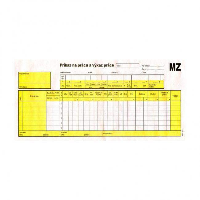 Work order and work report, 2/3 A4, 150 sheets