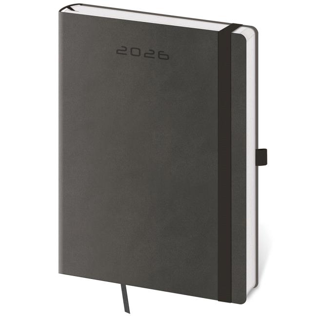 [DF422-4] Flexies daily diary A5 14.3x20.5cm dark gray 2026