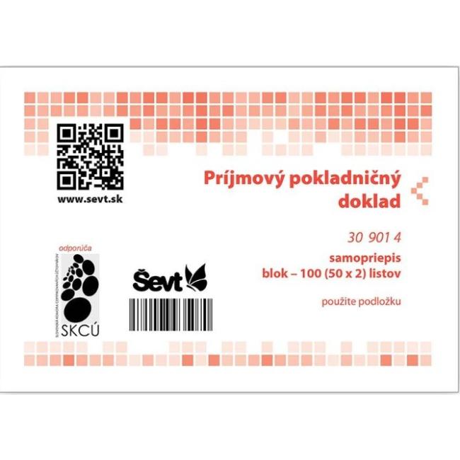 Receipt receipt with VAT, numbered with receipt, self-copy A6, 100 sheets