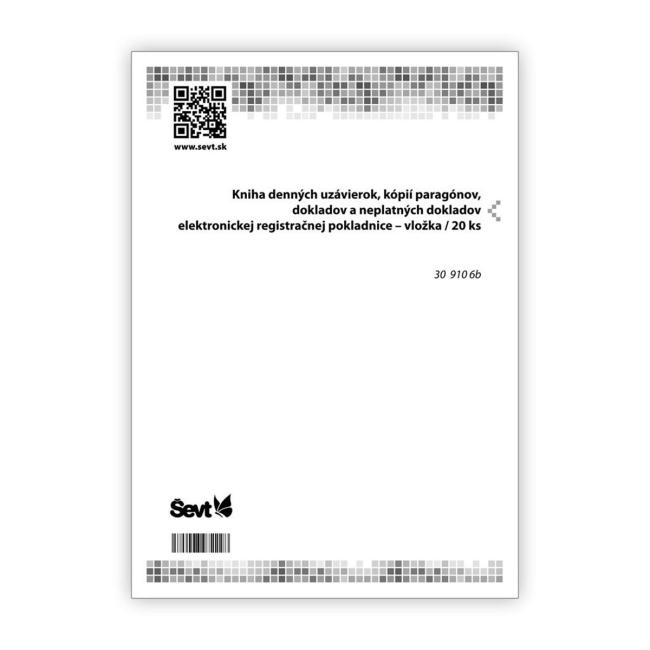 Book of the daily closing of the electronic cash register - insert 20 pcs