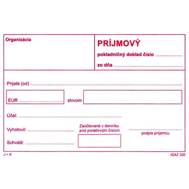 Receipt receipt without VAT, autocopy, A6