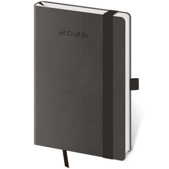 Flexies weekly pocket diary A6 9x14cm dark gray 2026