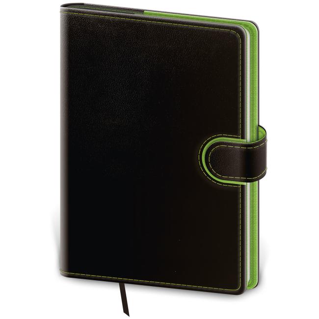 Diary Flip daily A5 14.3x20.5cm - black/green 2026