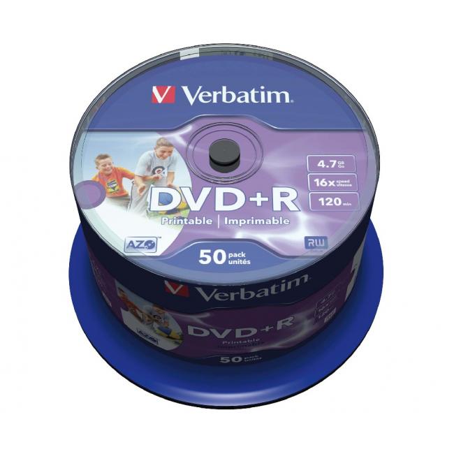 [VE435500] Verbatim DVD+R 16x 4,7GB cake 50 ks