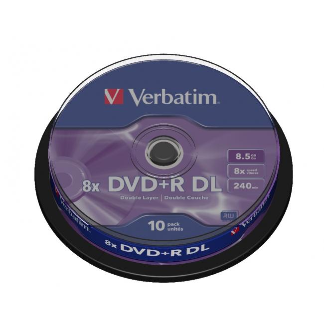 [VE436660] Verbatim DVD+R 8x DL 8,5GB torta 10 ks