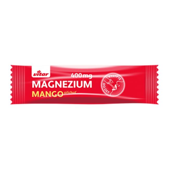 Vitar MAGNESIUM 400 mg + vitamíny B6 a C s príchuťou manga, (20 vrecúšok)