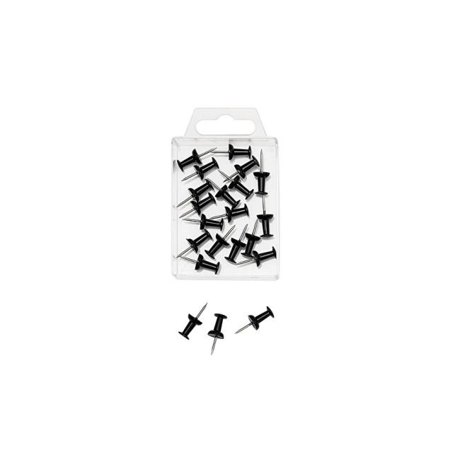 Black thumbtacks 20 pcs