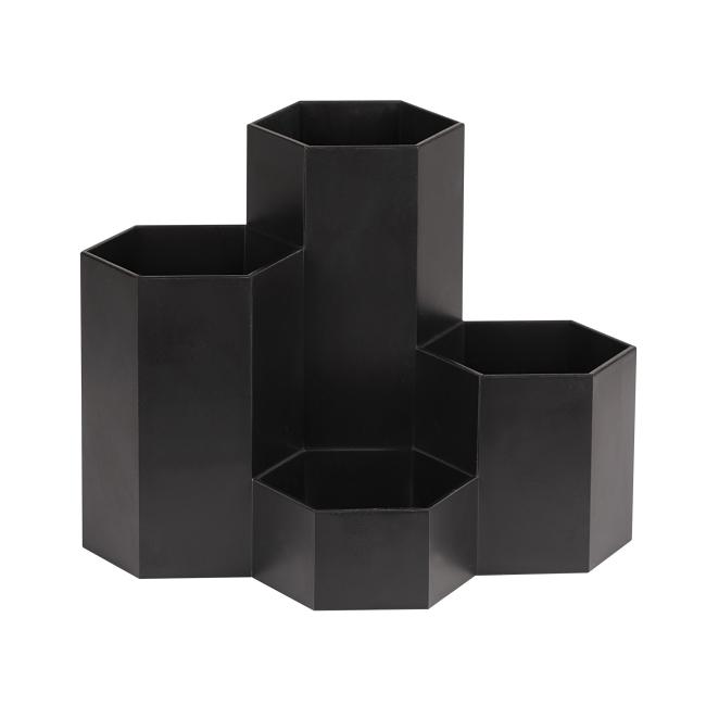 Honeycomb pen stand black