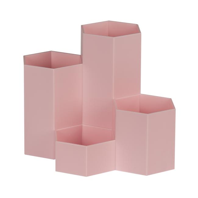 Honeycomb pink pen stand