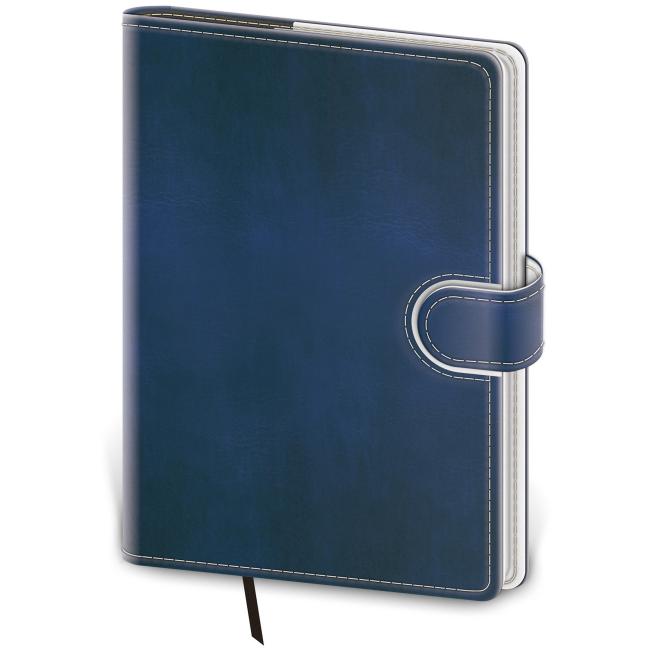 Flip weekly pocket diary 9x14cm - blue/white 2026