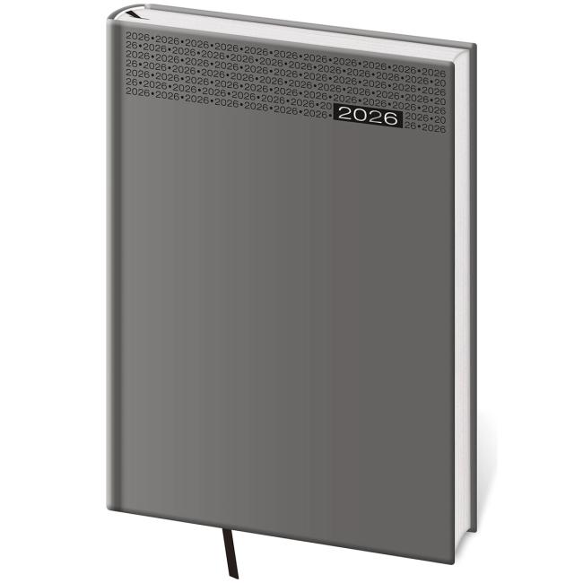 Gommato daily diary A5 14.3x20.5 cm gray 2026