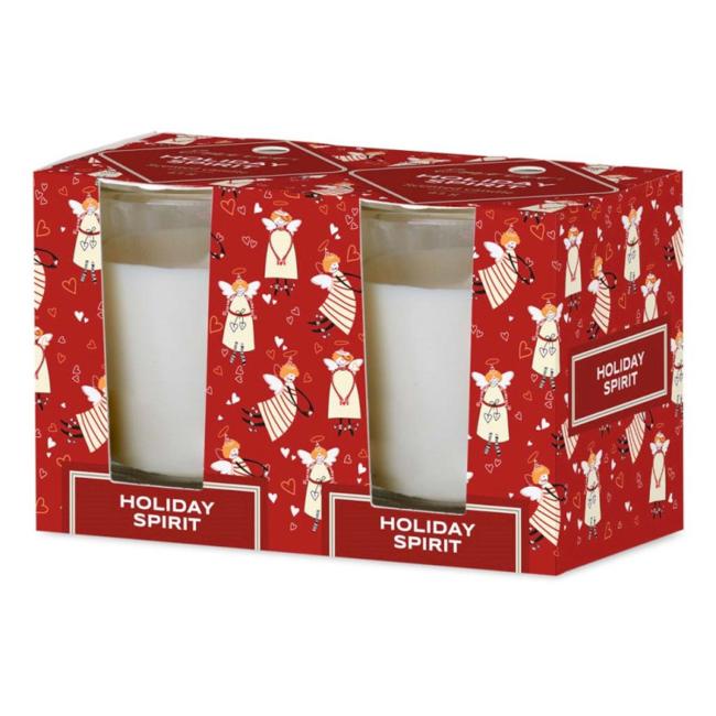 Emocio Glass 52x65 mm 2 pcs in a box Holiday Spirit - Cookie and Cream, scented candle