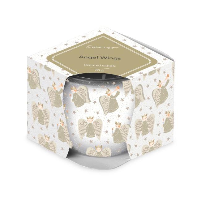 [XM043773] Emocio Glass Decor 70x62 mm Golden Angels, scented candle