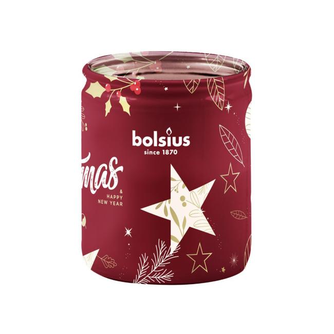 [XM044189] Bolsius Glass 68x80mm Stars, scented candle