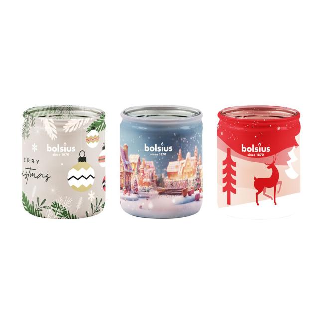 Bolsius Glass 68x80mm Christmas mix II, scented candle