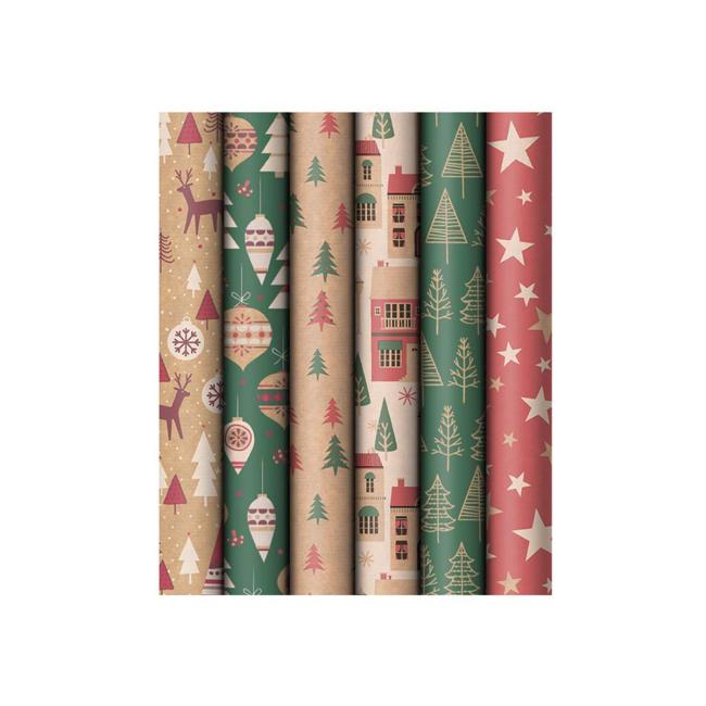 Christmas wrapping paper, mix of motifs 70cmx2m
